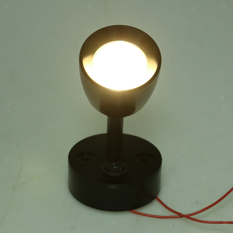 12V 3W Boat LED Spotlight Interior Reading Light Wall Lamp black 3000k