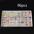 96pcs / set Trout Bait Dry Fly Fishing Hooks Streamer Lure Kit with Case Box