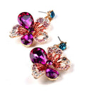 Creative Crystal Flower Chunky Statement Pendant Necklace Collar Chain Jewlry