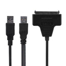 USB2.0 to 7+15Pin SATA HDD Adapter Easy Drive Cable with USB Power Port