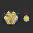 2pcs 1000LM 6500K Motorcycle 6LED Headlights Scooter Fog Spotlight Bracket