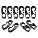 10pcs Black 8mm Nylon Bungee Hook Kayak Shock Cord Hook for Shock Cords