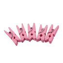100 Mini wooden pegs (Pink) F1K9