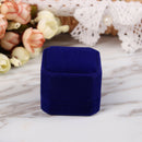 Velvet Engagement Wedding Ring Earrings Gift Box Jewelry Boxes Display StoraW6X1