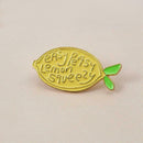 Creative Yellow Lemon Brooches Enamel Badges Jacket Bag Decor Jewelry Gift