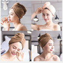 2Pcs Lady Microfiber Absorbent Fast Hair Drying Towel Turban