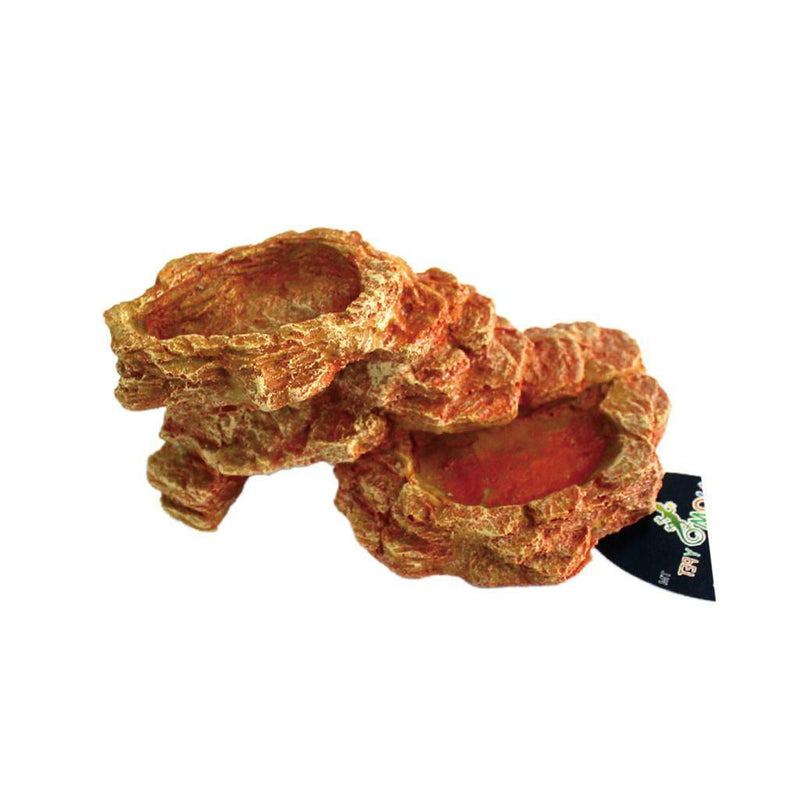 Reptile Vivarium Terrarium Feeding Bowl lizard Gecko Water Worm Feeder