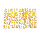 5 Sheets Cute Yellow Duck Bubble Stickers Cartoon Scrapbooking Stickers FT