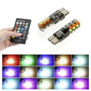 T10 W5W 6 SMD 5050 RGB LED Light Car Wedge Side Reading Bulb Remote Control AU
