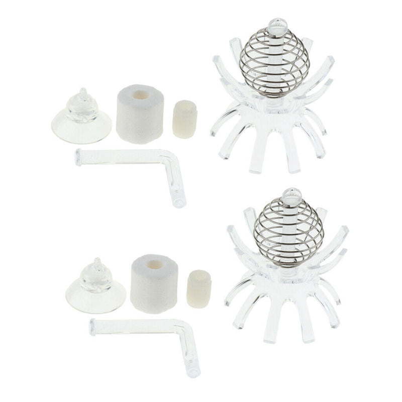 2pcs Feeding Basin for Dwarf Shrimps,Fish, Aquarium Invertebrates Clear Glass