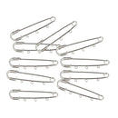 10 Pieces Large Safety Pin DIY Dangle Findings with 3 Loops Crafting Sewing Pin