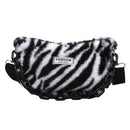 Fashion Zebra Print Shoulder Handbag Women Chain Travel Tote Messenger Bag