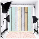 3x5ft Colorful Wooden Wall Floor Studio Photography Background Backdrop 0.9