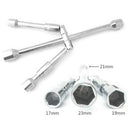 1X(Folding Cross Wrench Car Wheel Repair Tool 17 19 21 23 Mm Auto Socket Sp