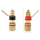 2pcs Screw Plated Speaker Binding Posts Terminal 4mm Sockets for Banana Plugs