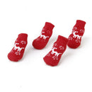 Pet Dog Puppy Cat Non-Slip Socks Christmas Xmas Reindeer Cotton Paws Covers XL