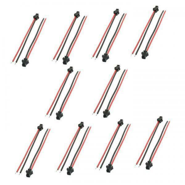 10 Pairs JST 2 Pin Male Female Connector Plug 15CM Wires Cables for RC Car Drone