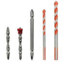5pcs/set Threaded Triangle Tungsten Steel Wall Tile Concrete Drilling Bit
