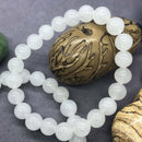 8mm Natural Selenite Handmade Mala Bracelet Spirituality Chakras Cuff Pray AU