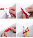 2pcs Desk Tidy Wire Drop USB Charger Cable Clip Cord Holder Organizer Line Fixer