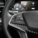 Carbon Fiber Car Interior Refit Steering Wheel Decorative Cover Trim For Ca U4E5