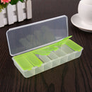 Large Travel Pill Cases Portable 7-Day Medicine Box Tablet Container(Green)