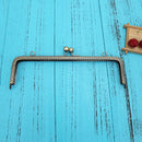 25cm Embossing Square Metal Purse Frame Handle for Clutch Bag Accessories A