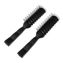 (Pack 2) 7.7'' Plastic Black Handle Ribs Hair Comb Brushes, Hair Comb for