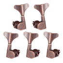 Fish Tail Buttons Bass String Tuners Pegs Keys Machine Heads 2L3R Red Bronze