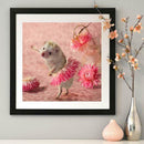 5D DIY Full Drill Diamond Painting Dancing Hedgehog Cross Stitch Embroidery