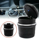 1pc Car Ashtray Ash Blue LED Light Smokeless Stand Cylinder Holder O5A5 T6U2