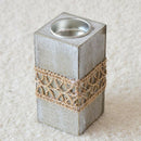 Rustic Wooden Tea light Candle Holder Chic Coffee Table Centerpieces Decor