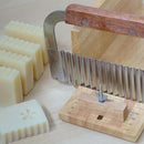 Hardwood Handle Crinkle Wax Vegetable Soap Cutter Wavy Slicer Stainless Ste