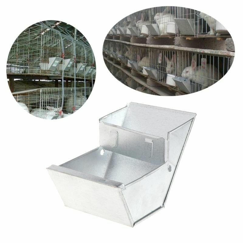 Rabbit Hutch Trough Feeder Food Drinker Bowl Equipment Tool for Farming Animals