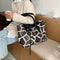 Women Leopard Handbags Fashion PU Leather Large Capacity Shoulder Tote Bag