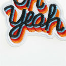 oh yeah iron on patch embroidered applique sewing label patches clothes stickeMO