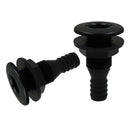 2x Durable 3/4'' Black Marine Thru-Hull Connector Bilge Pump Hose Fittings