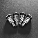 Bolt-in Stainless Steel Car Wheel Tire Valve Stems with Dust Caps (4pcs)