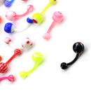 20Pcs/Set Mixed Acrylic Navel Button Belly Bar Ring Piercing Body Jewe 3C