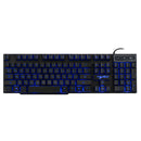 Russian/English Mechanical Feel Wired Gaming Keyboard for PC Cool Backlit