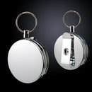 110CM Retractable Key Chain Reel Steel Cord Recoil Belt Key Ring Badge Holde Gn