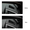 ABS Carbon Fiber Style Dashboard Air Vent Trims Wind Outlet Decoration Stic