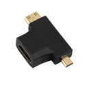 Mini Adapter Micro Hdmi Male To Hdmi Female Triple Adapter Connector 3In1