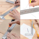 Stainless Steel L-Square Angle Ruler Woodworking Measuring Rulers Tools D0C8
