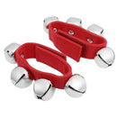 Xmas Christmas Musical Tambourine Wrist Shaking Jingling Bells Pair U5O2