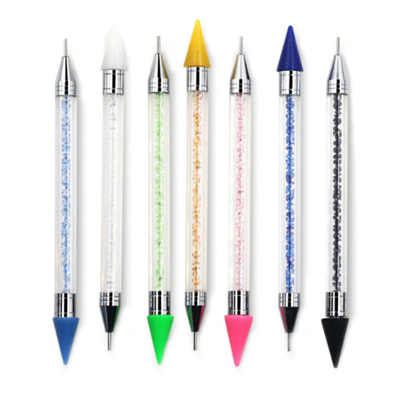 Dual-Ended Dotting Pen Rhinestone Picker Wax Pencil Manicure Nail Art Tool N Pg