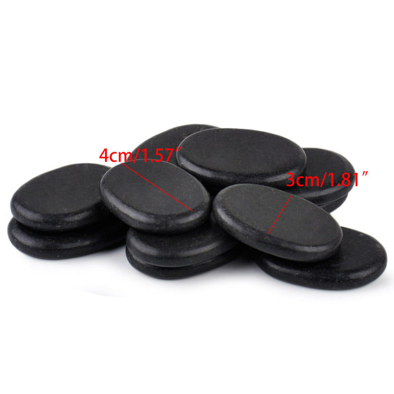 12pcs Massage Master Hot Stone Toe Spa Massage Kit Basalt Rock Asst Relaxing