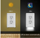 LED Night Light Sense Wall Outlet Cover Plate Hallway Bathroom Bedroom Kids Lamp