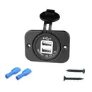 3.1A Dual USB Port Charger Socket Outlet 12V LED Waterproof for Motorcyc YYF