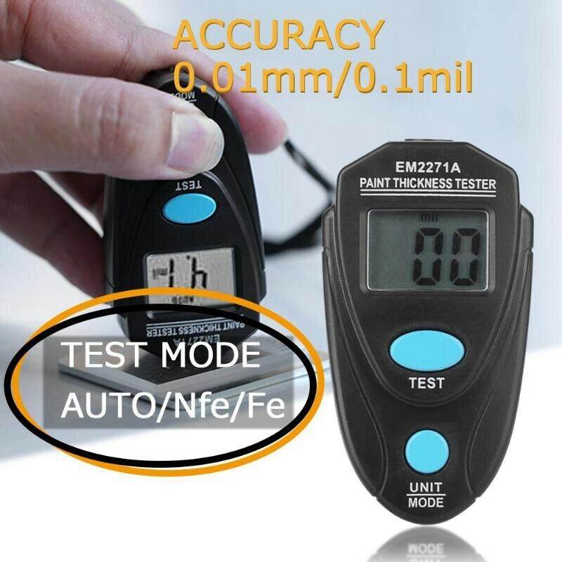 EM2271A Digital Car Painting Coating Thickness Tester Gauge w/Sheet Adjustm S4M5